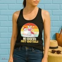 No Cookies Just Cocktails Summer Vacation Santa Claus Women's Tank Top thumb 2