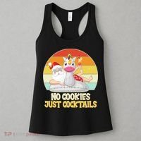 No Cookies Just Cocktails Summer Vacation Santa Claus Women's Tank Top thumb 3