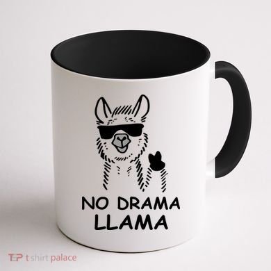 No Drama Llama Coffee Mug back