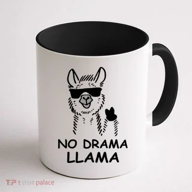 No Drama Llama Coffee Mug back