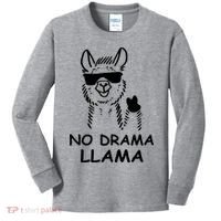 No Drama Llama Kids Long Sleeve Shirt thumb 0