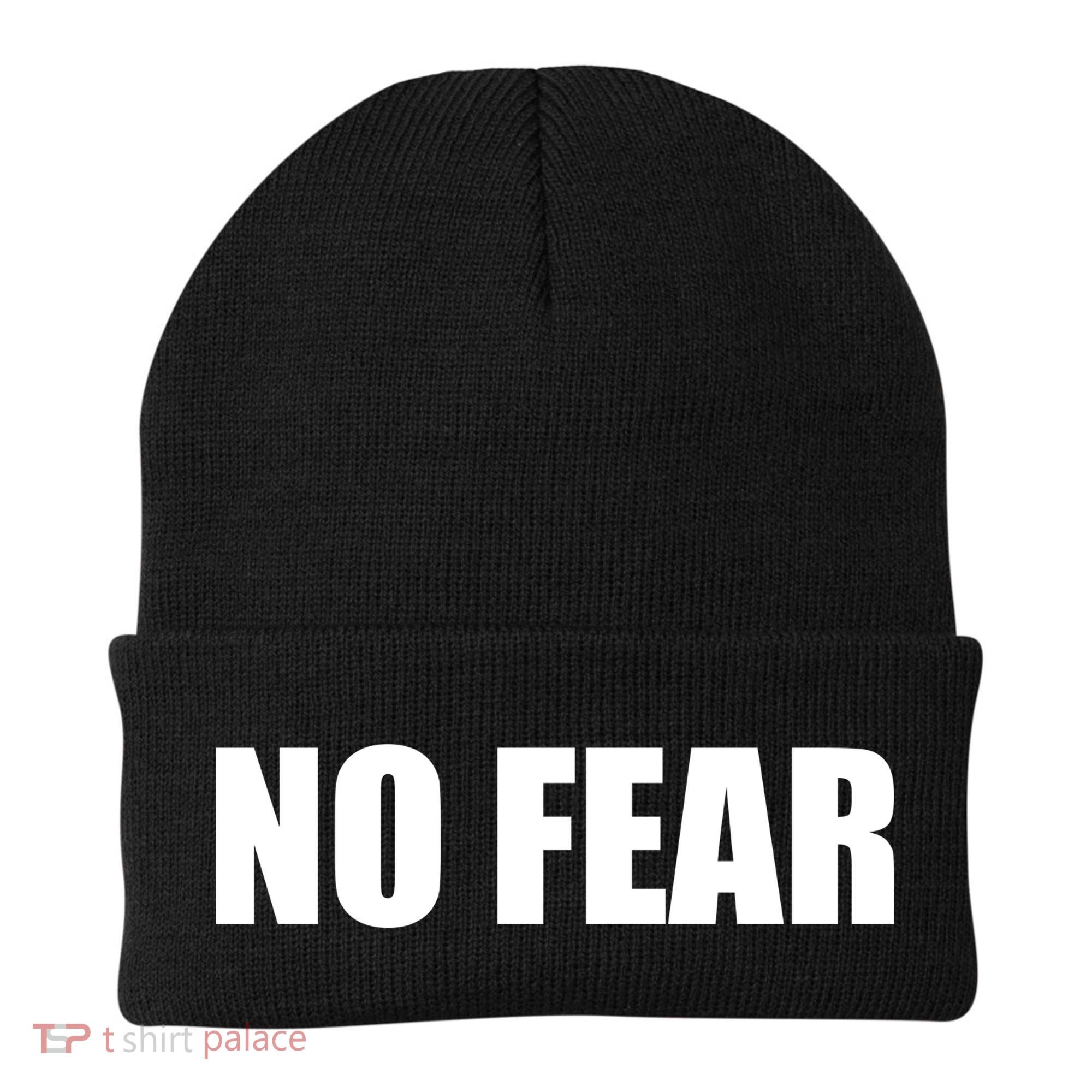 No Fear Word Imprint Beanie