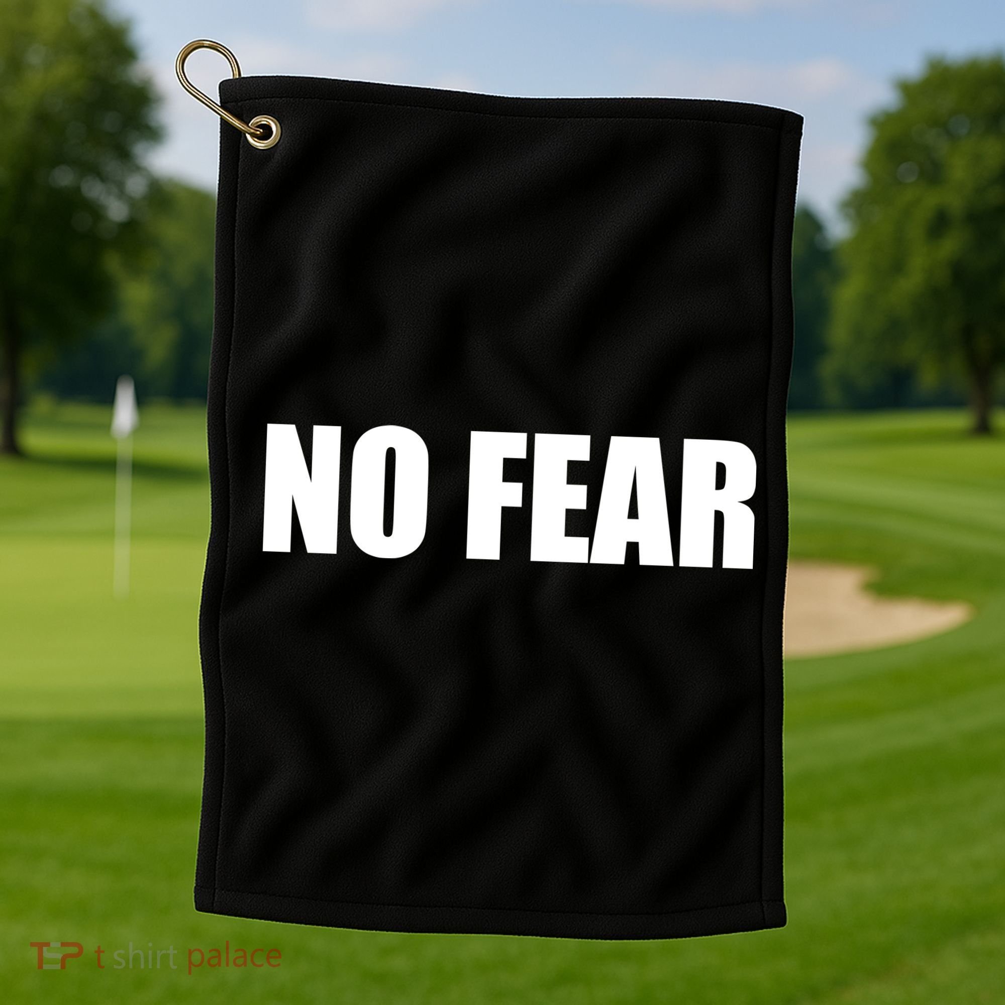 No Fear Word Imprint Golf Towel