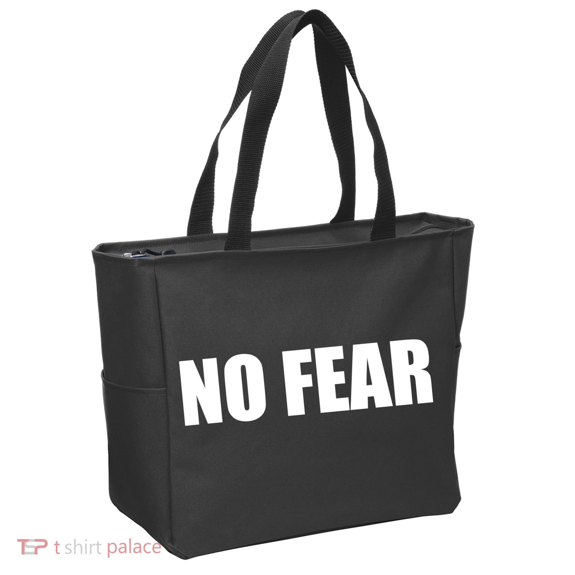 No Fear Word Imprint Tote Bag