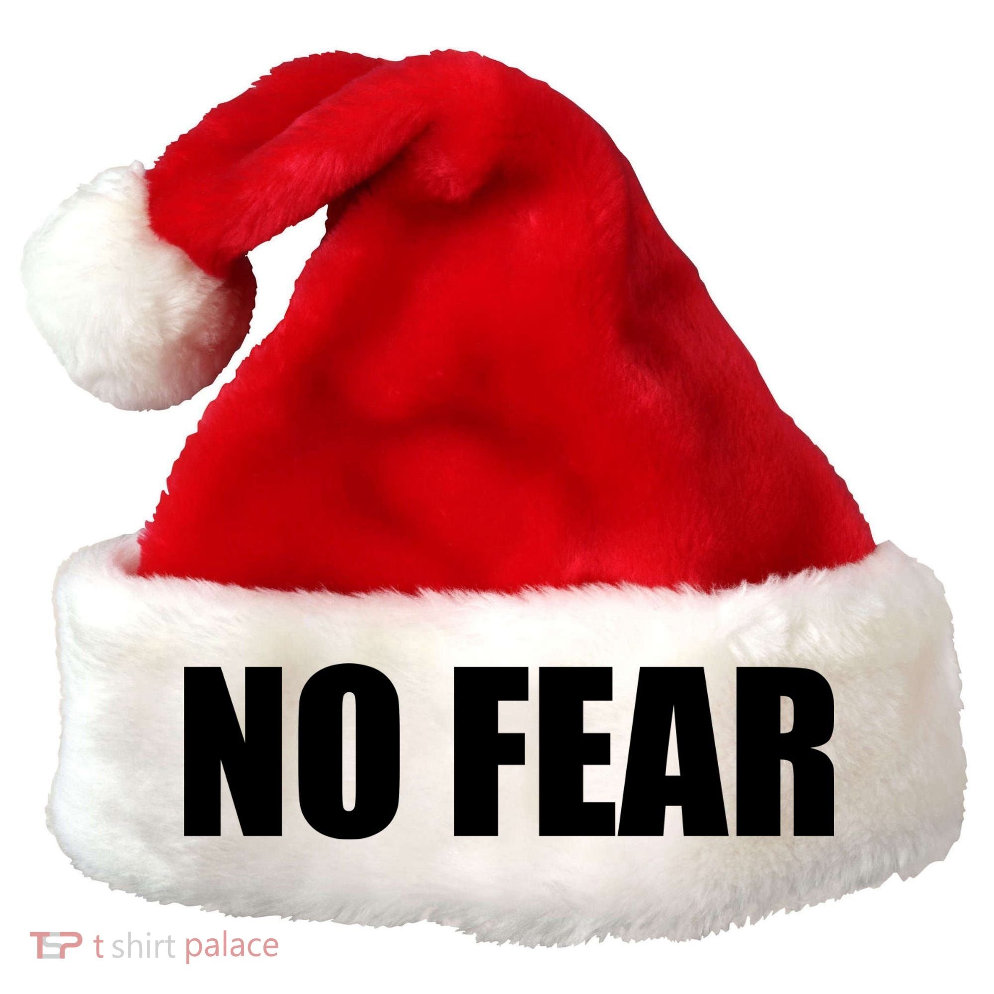 No Fear Word Imprint Santa Hat
