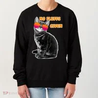 No Fluffs Given Kitten Sunglasses Women's Sweatshirt thumb 0