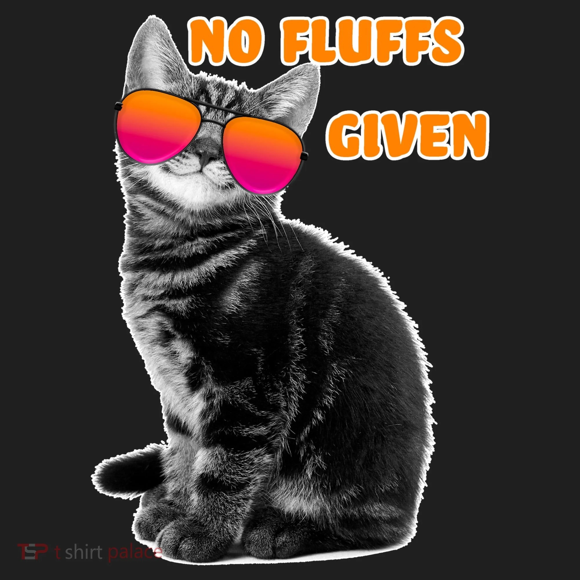 No Fluffs Given Kitten Sunglasses Women's Sweatshirt