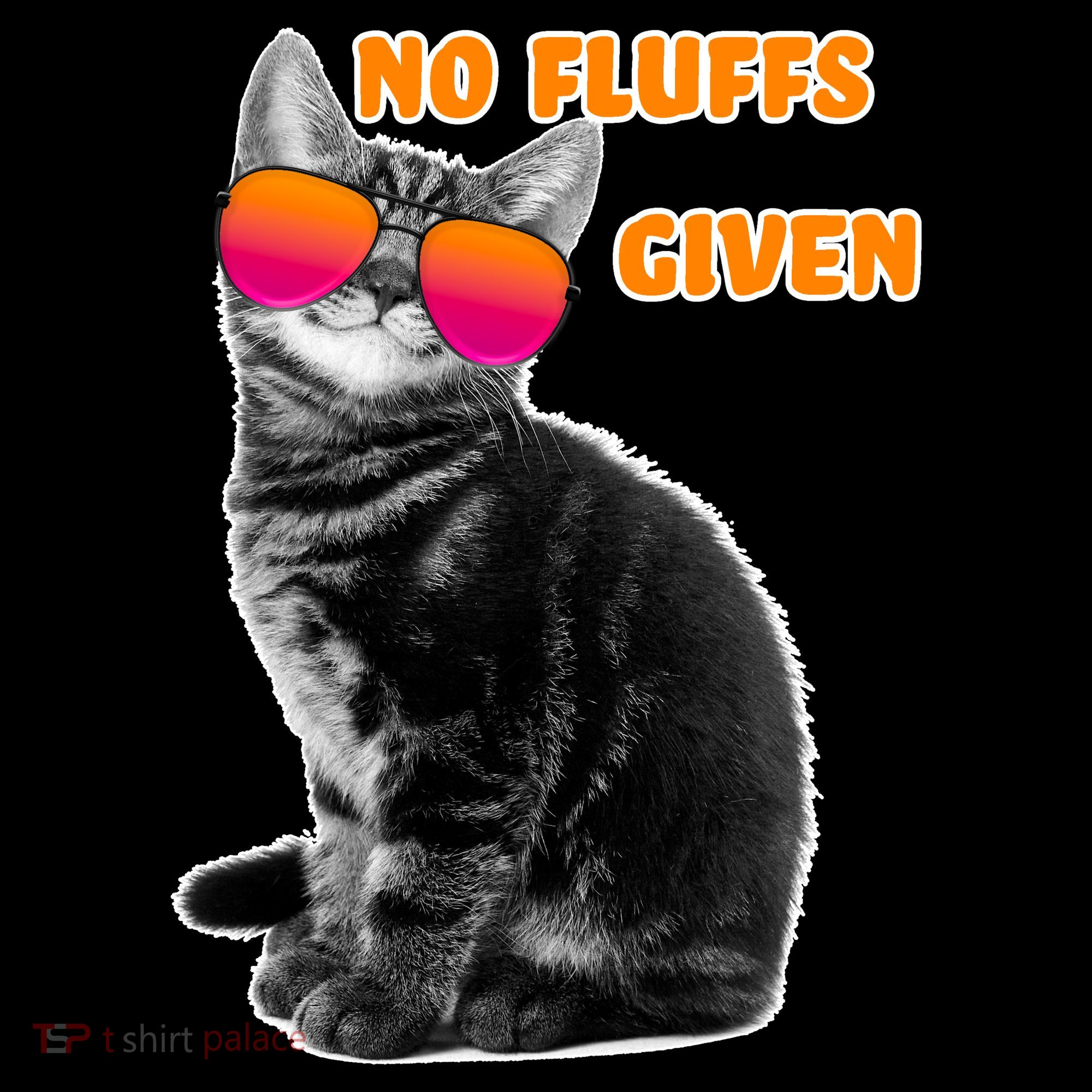 No Fluffs Given Kitten Sunglasses Sweatshirt