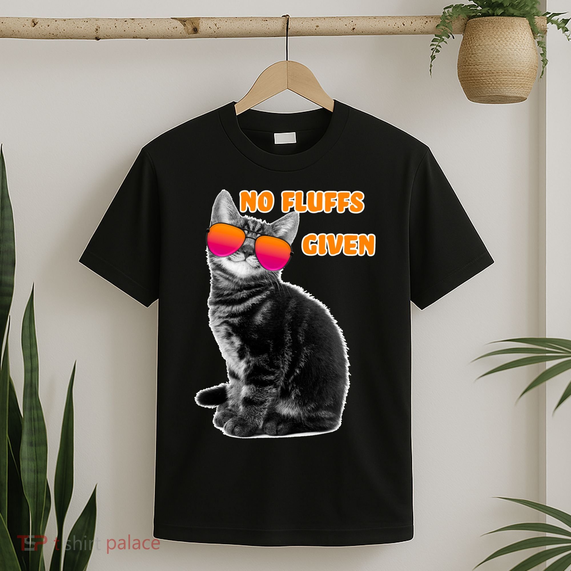 No Fluffs Given Kitten Sunglasses T-Shirt