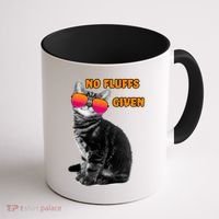 No Fluffs Given Kitten Sunglasses Coffee Mug thumb 1