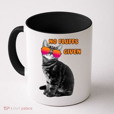 No Fluffs Given Kitten Sunglasses Coffee Mug