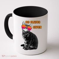 No Fluffs Given Kitten Sunglasses Coffee Mug thumb 0