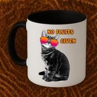 No Fluffs Given Kitten Sunglasses Coffee Mug thumb 2