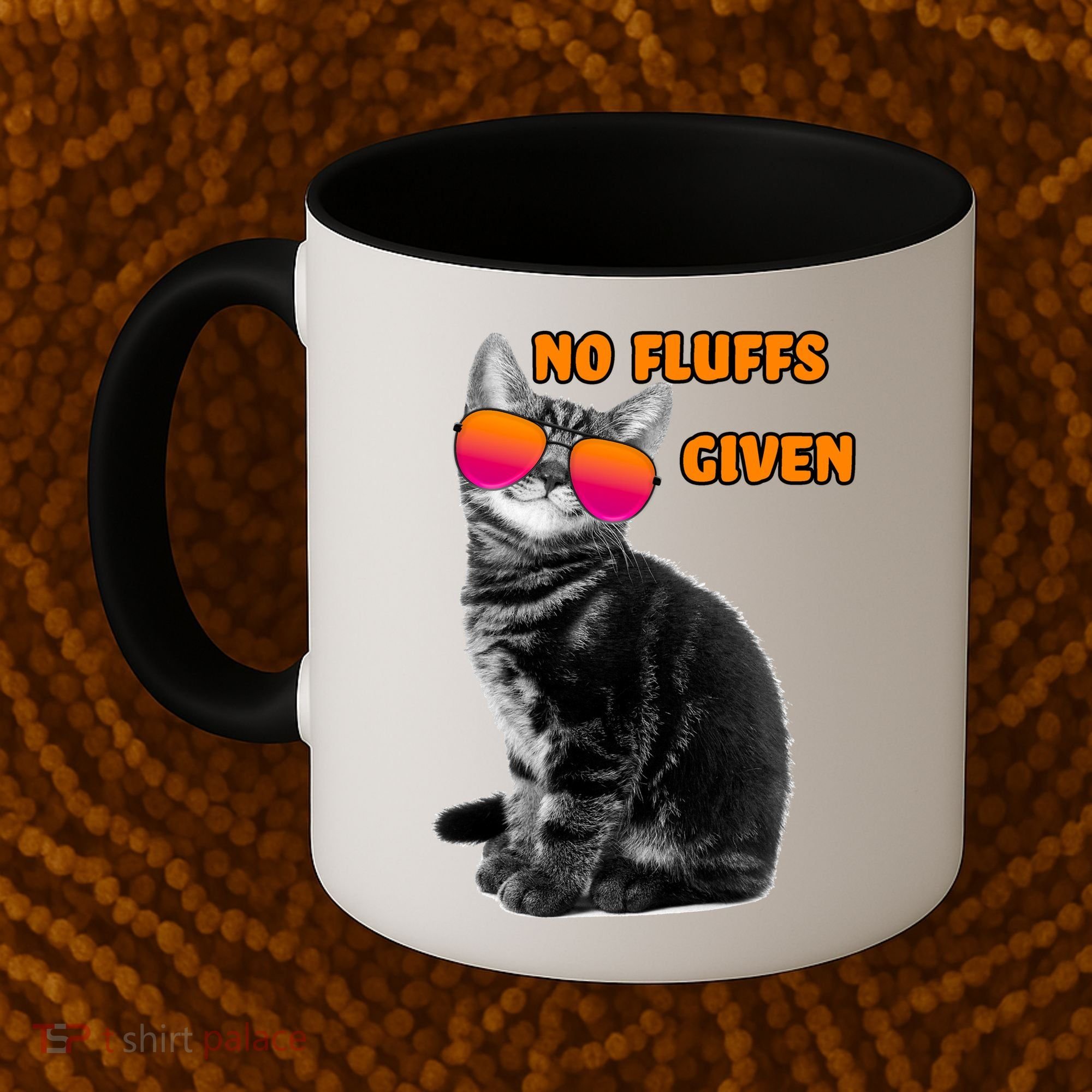 No Fluffs Given Kitten Sunglasses Coffee Mug