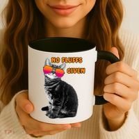 No Fluffs Given Kitten Sunglasses Coffee Mug thumb 3