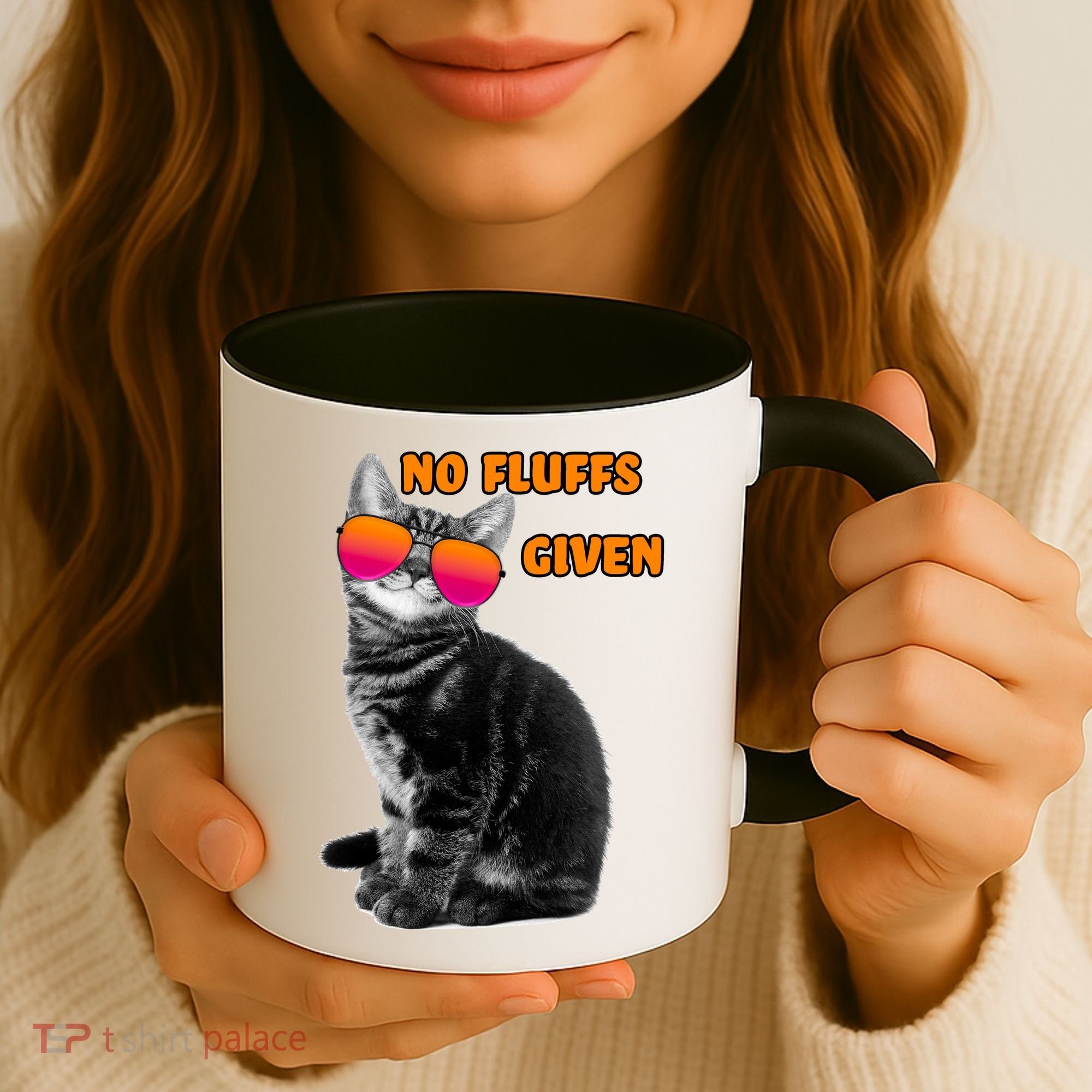 No Fluffs Given Kitten Sunglasses Coffee Mug
