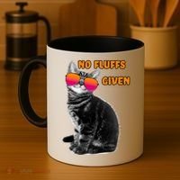 No Fluffs Given Kitten Sunglasses Coffee Mug thumb 4