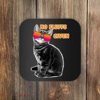 No Fluffs Given Kitten Sunglasses Coaster thumb 0