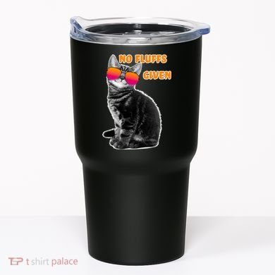No Fluffs Given Kitten Sunglasses Tumbler
