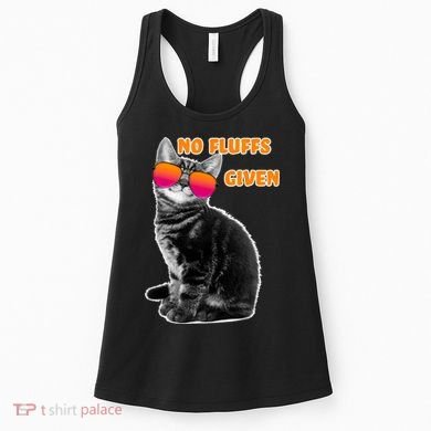 No Fluffs Given Kitten Sunglasses Women's Tank Top
