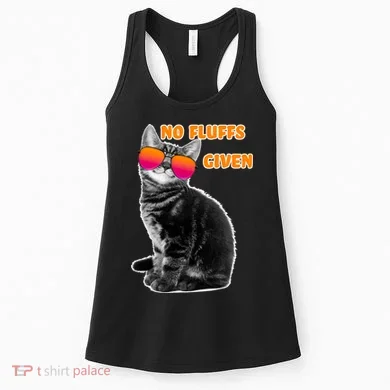 No Fluffs Given Kitten Sunglasses Women's Tank Top