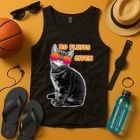 No Fluffs Given Kitten Sunglasses Tank Top thumb 4