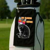 No Fluffs Given Kitten Sunglasses Golf Towel thumb 2
