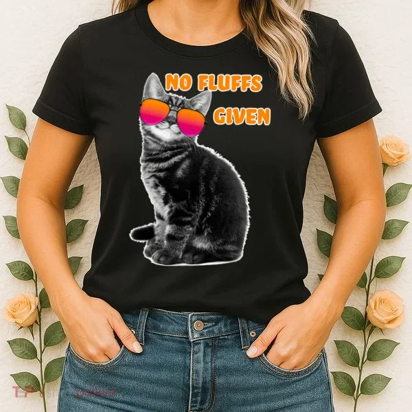 No Fluffs Given Kitten Sunglasses Women's T-Shirt