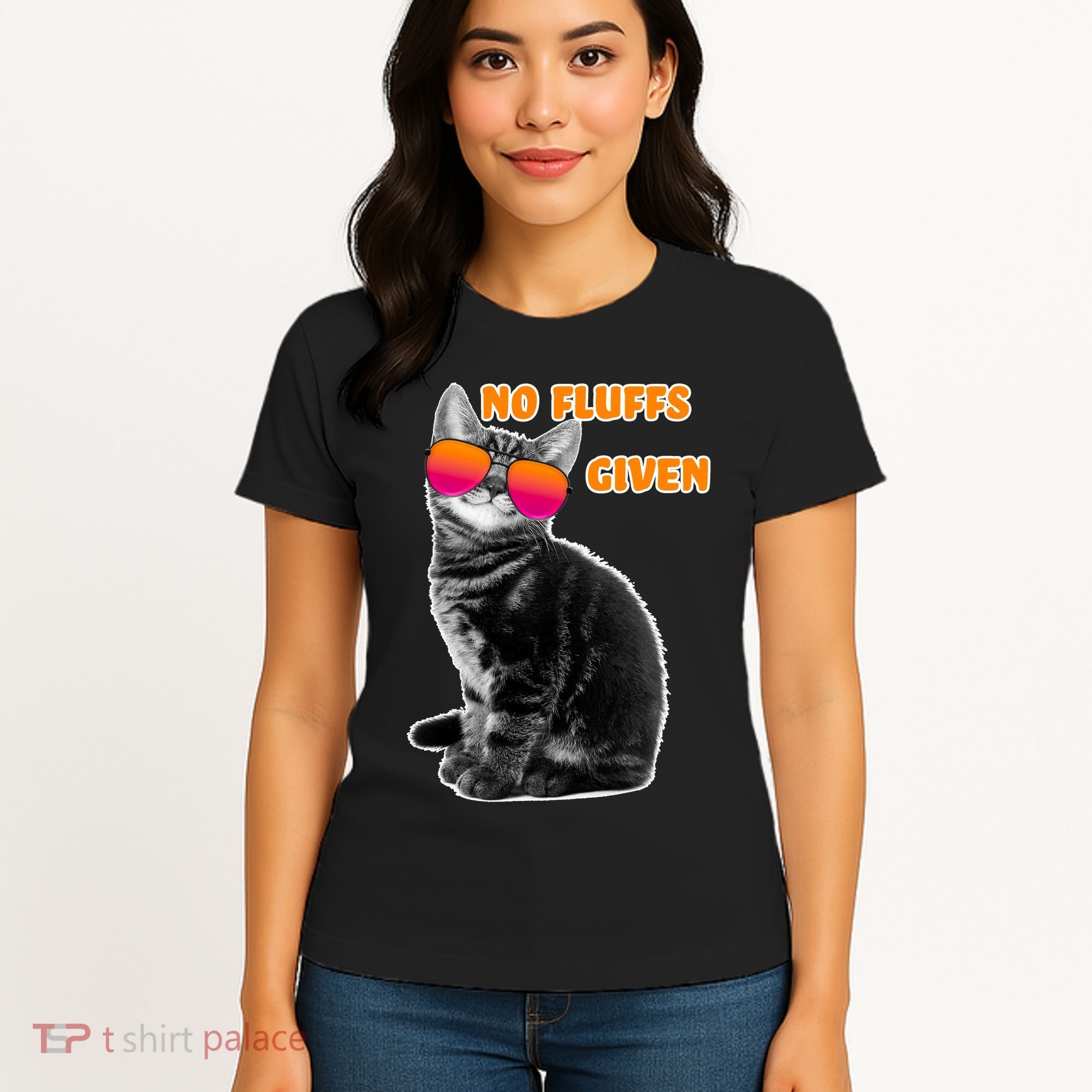 No Fluffs Given Kitten Sunglasses Women's T-Shirt