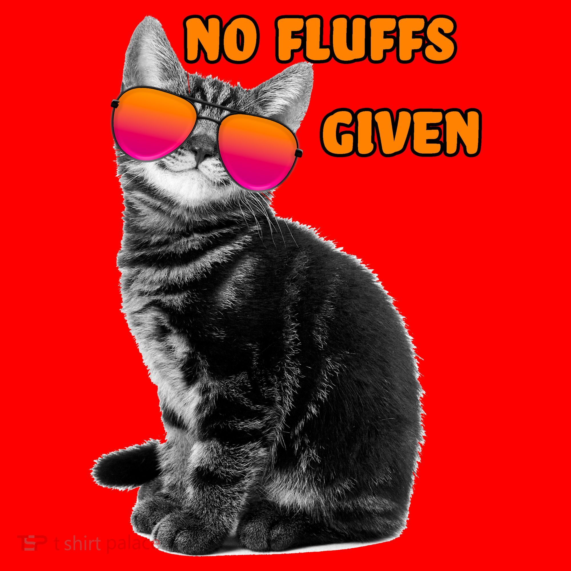 No Fluffs Given Kitten Sunglasses Santa Hat