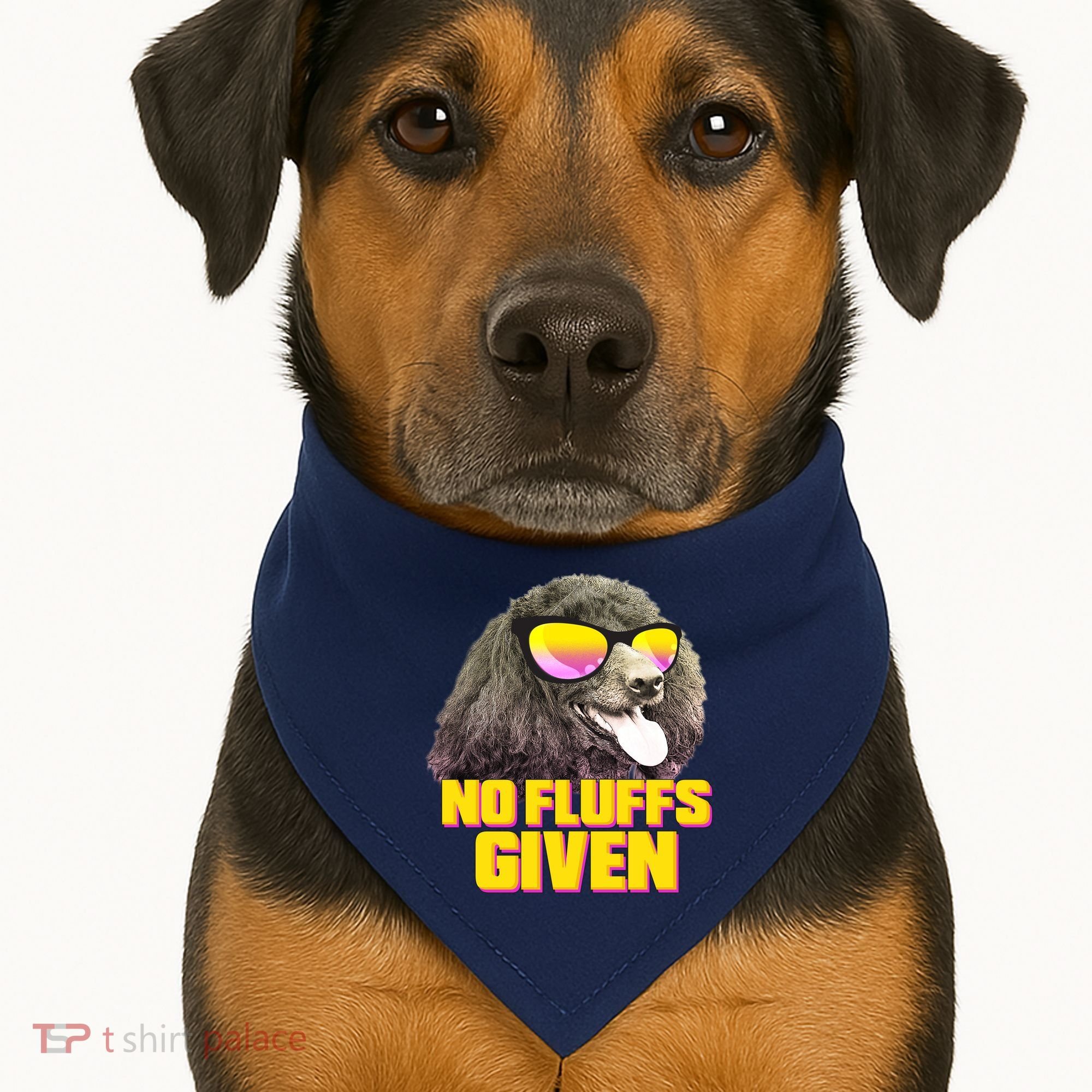 No Fluffs Given Poodle USA-Made Doggie Bandana