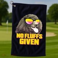 No Fluffs Given Poodle Golf Towel thumb 1