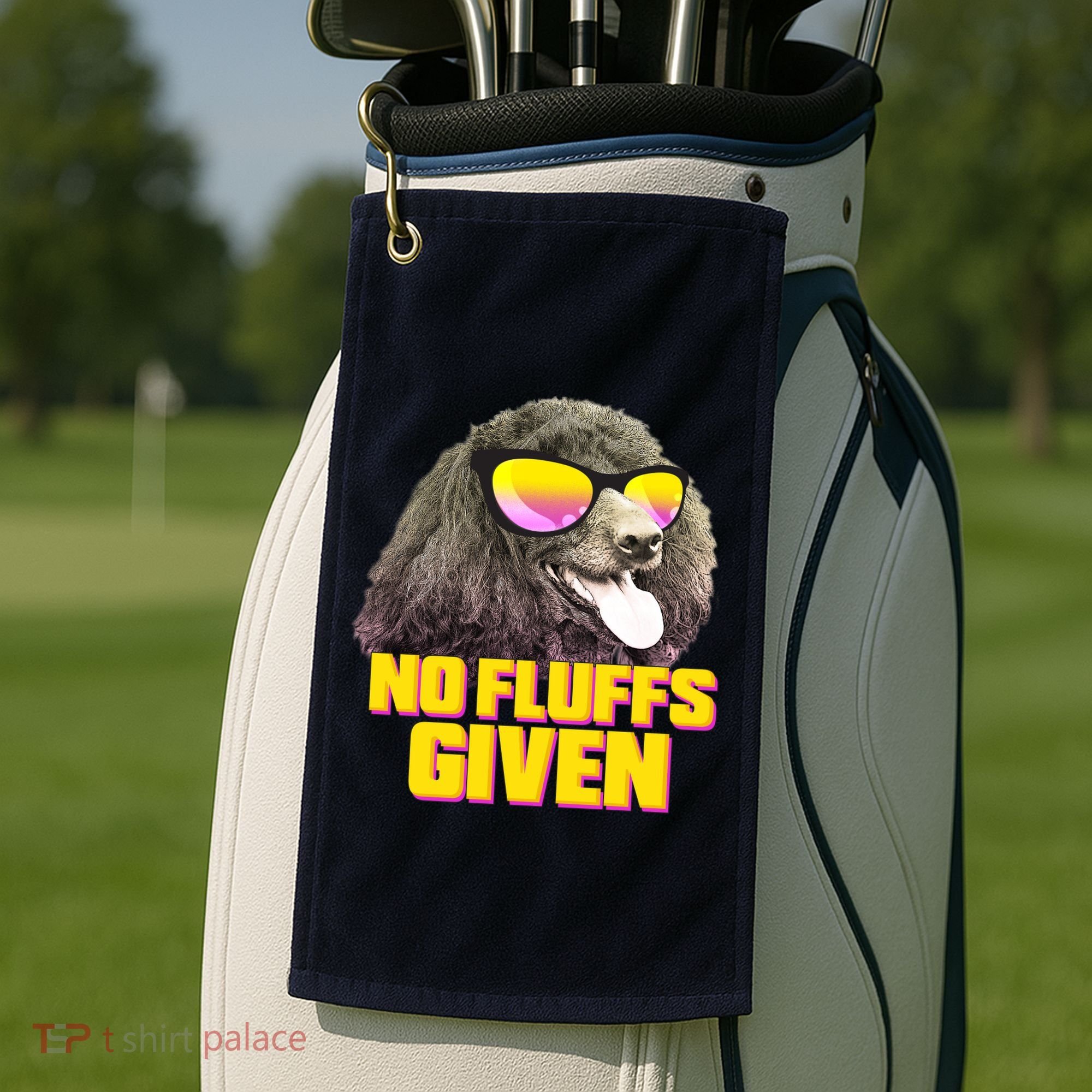 No Fluffs Given Poodle Golf Towel