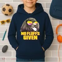 No Fluffs Given Poodle Kids Hoodie thumb 2