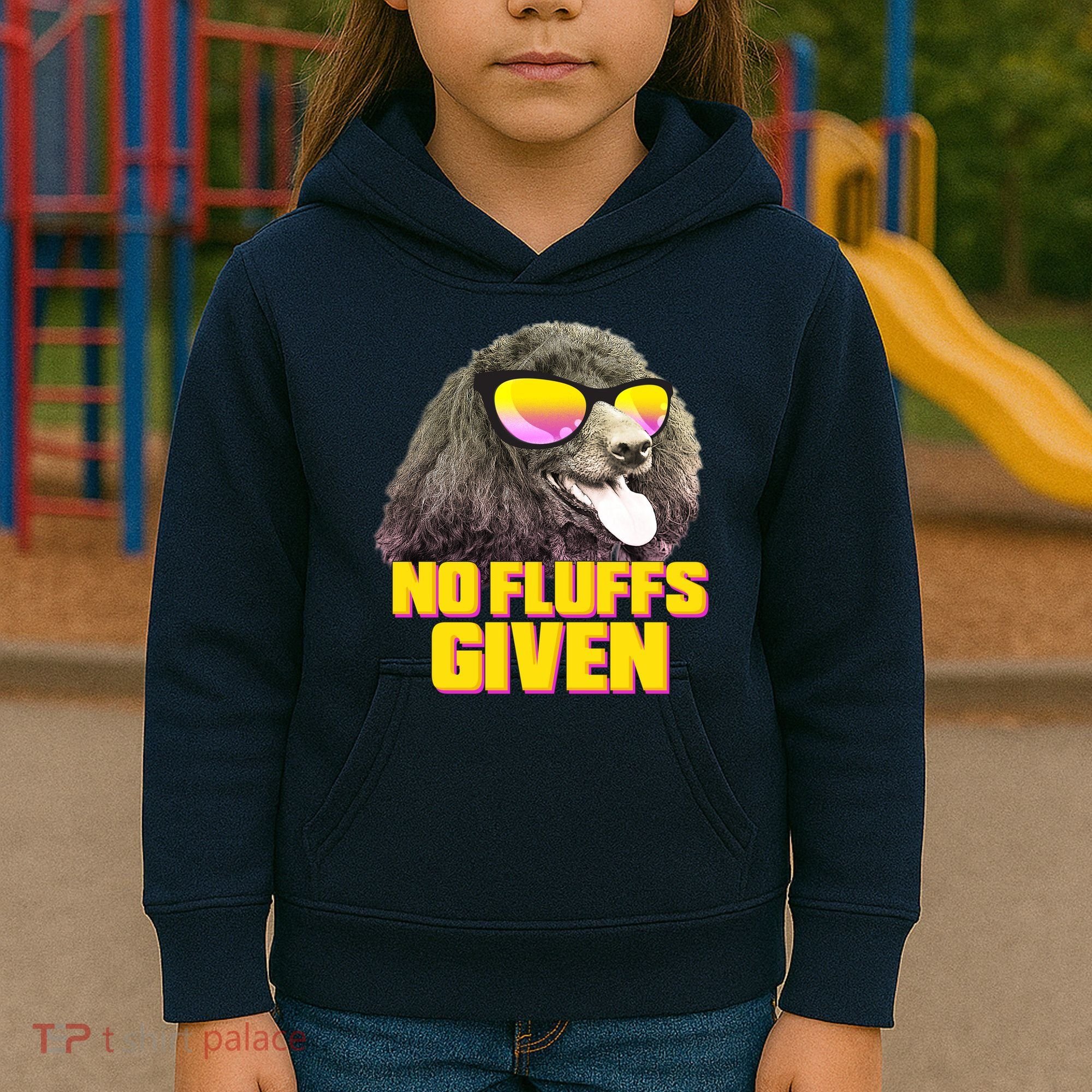 No Fluffs Given Poodle Kids Hoodie