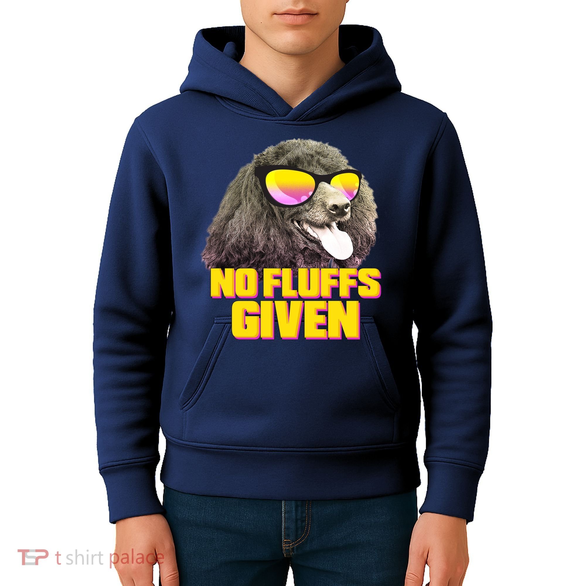 No Fluffs Given Poodle Kids Hoodie