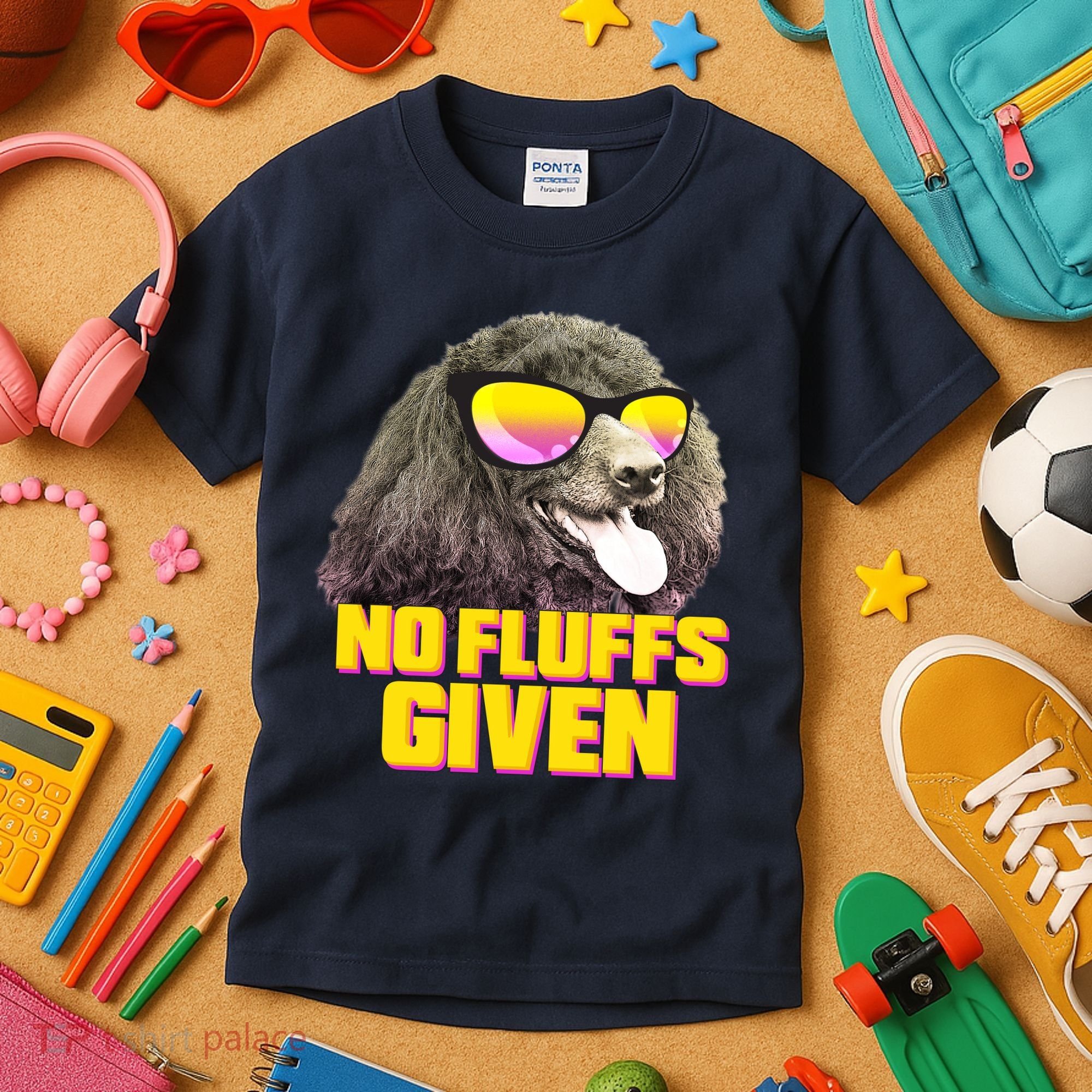No Fluffs Given Poodle Kids T-Shirt