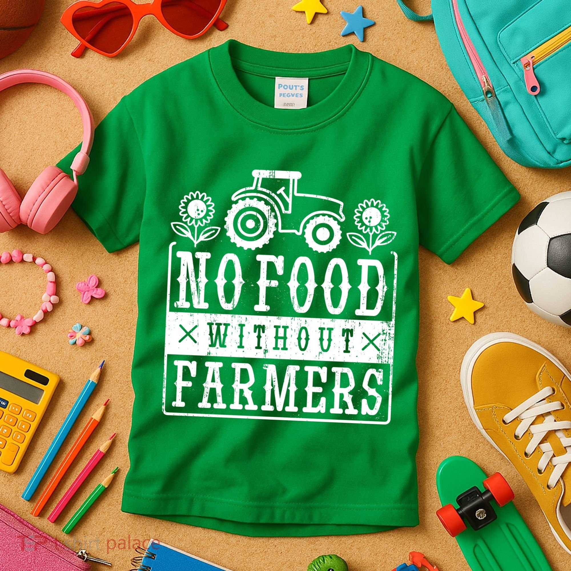 No Food Without Farmers Kids T-Shirt