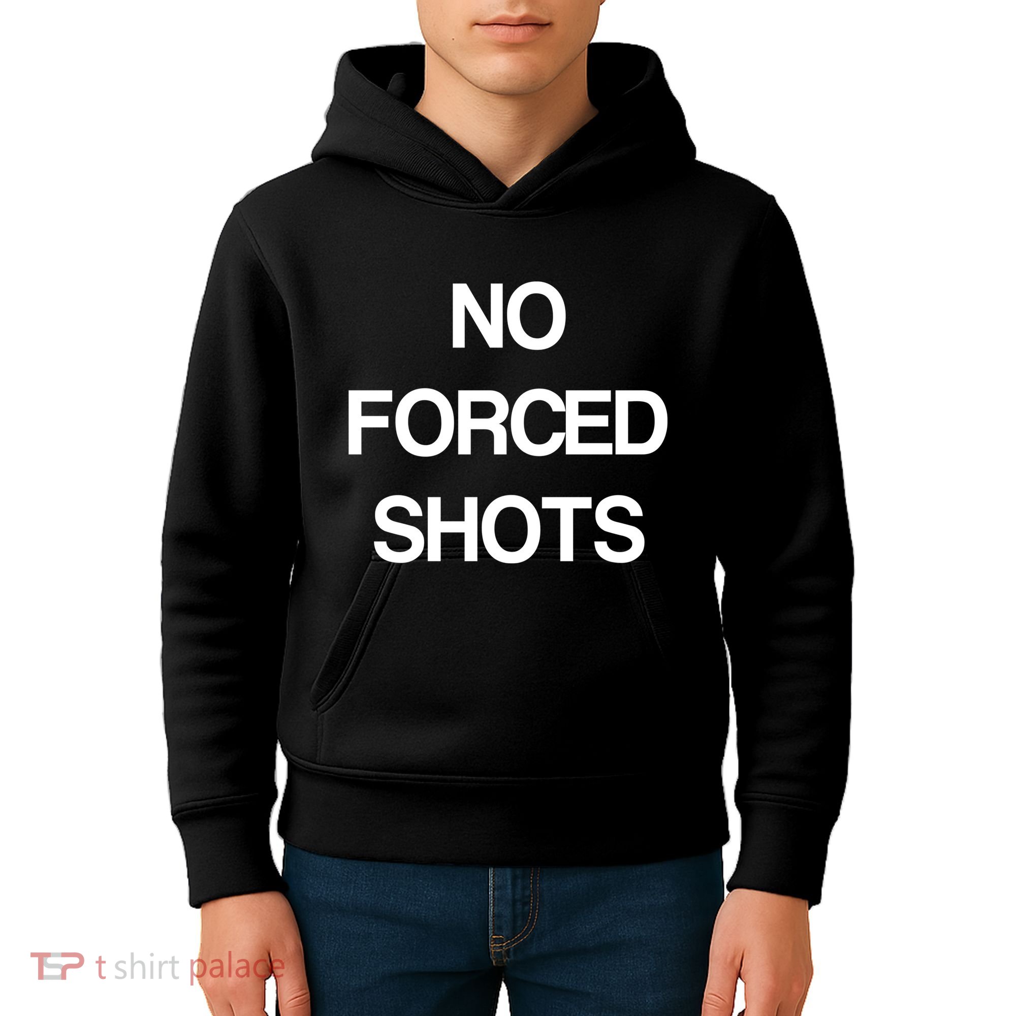 No Forced Shots Kids Hoodie