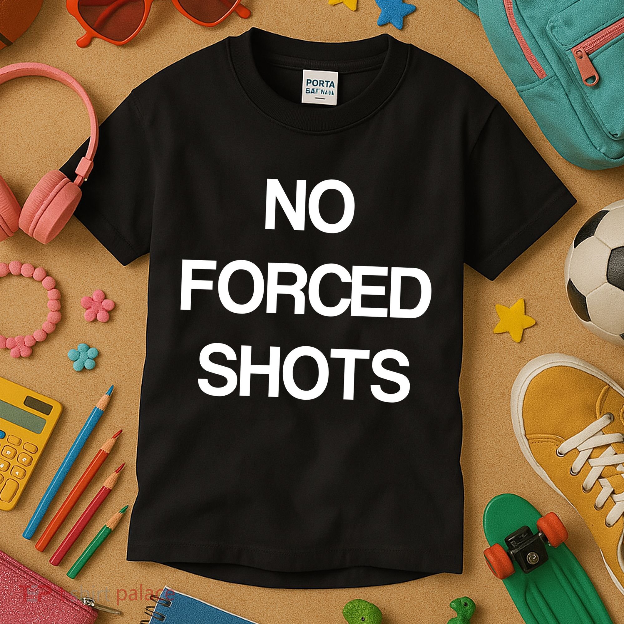 No Forced Shots Kids T-Shirt