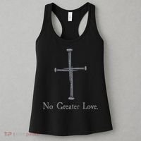 No Greater Love. Jesus Nailed To the Cross Christian Women's Tank Top thumb 3