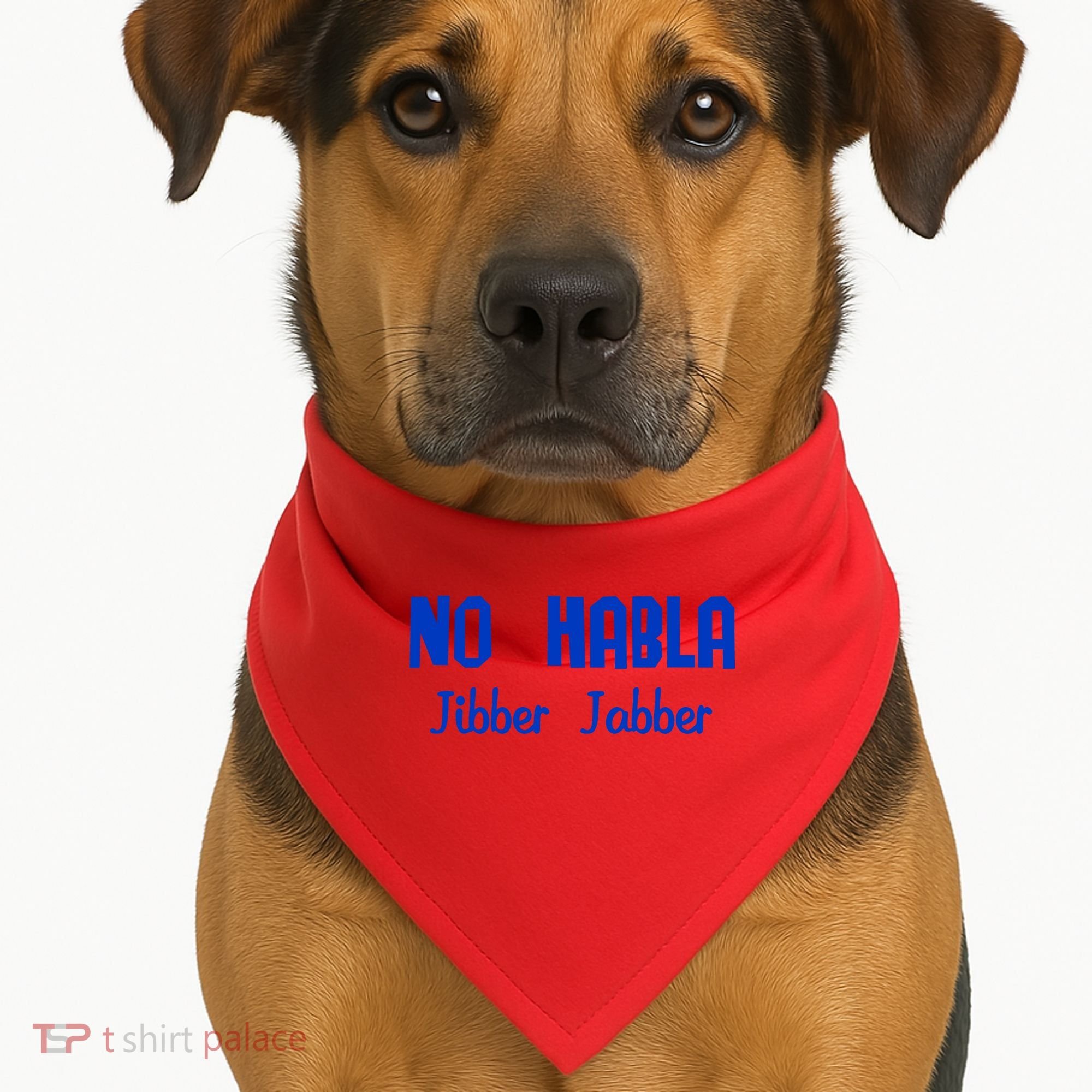 No Habla Jibber Jabber Spanish USA-Made Doggie Bandana