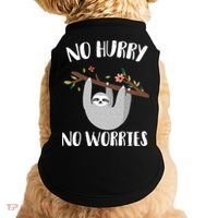 No Hurry No Worries Lazy Sloth Doggie Tank thumb 0