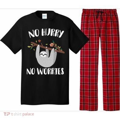 No Hurry No Worries Lazy Sloth Pajama Set