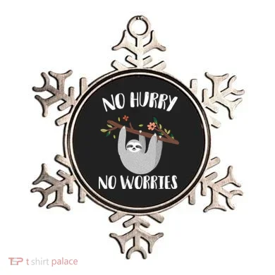 No Hurry No Worries Lazy Sloth Ornament