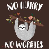 No Hurry No Worries Lazy Sloth Coaster thumb 2