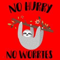 No Hurry No Worries Lazy Sloth Santa Hat thumb 1