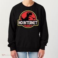 No Internet T-Rex Women's Sweatshirt thumb 0