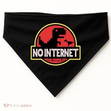 No Internet T-Rex USA-Made Doggie Bandana