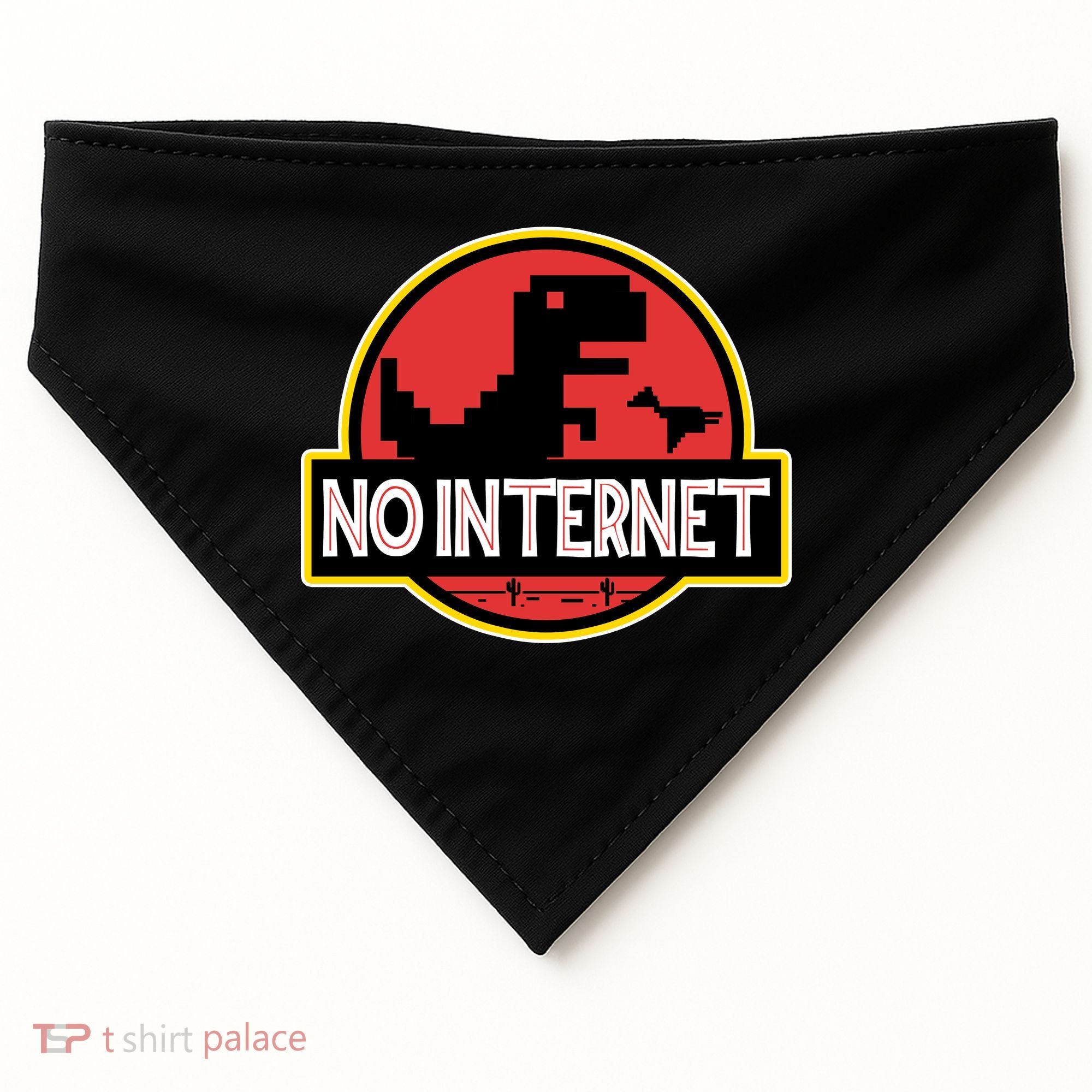 No Internet T-Rex USA-Made Doggie Bandana